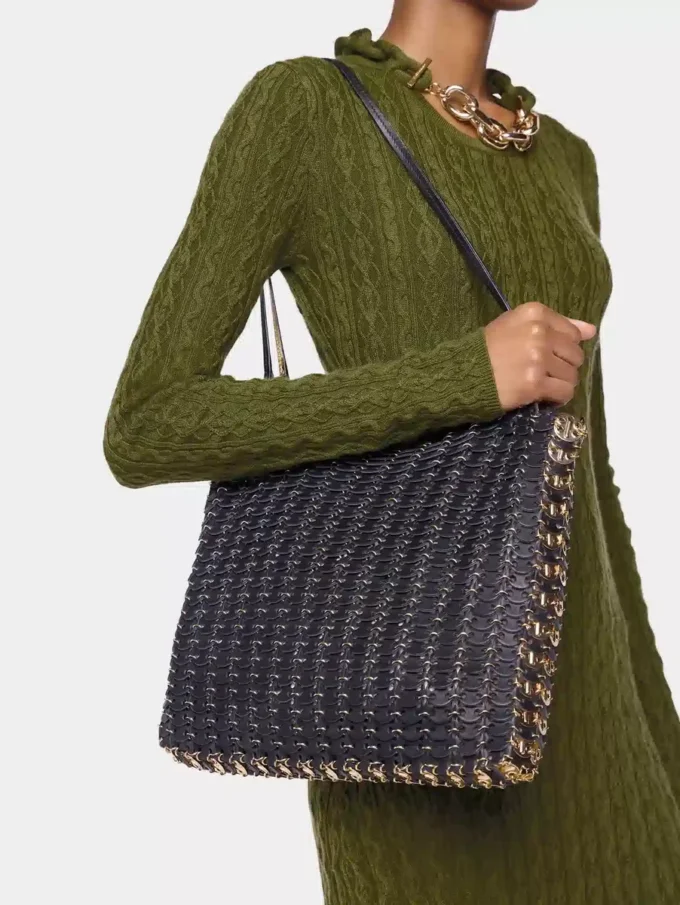 1969 vändbar tote Flip-väska i läder