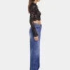 Baggy jeans i mörk tvättad denim