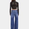 Baggy jeans i mörk tvättad denim