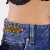 Baggy jeans i mörk tvättad denim