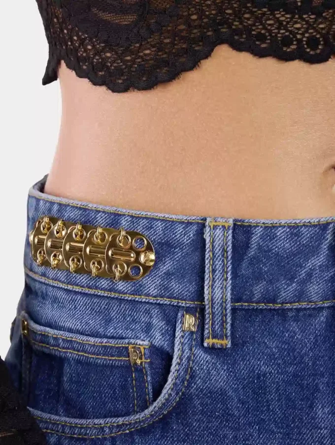 Baggy jeans i mörk tvättad denim