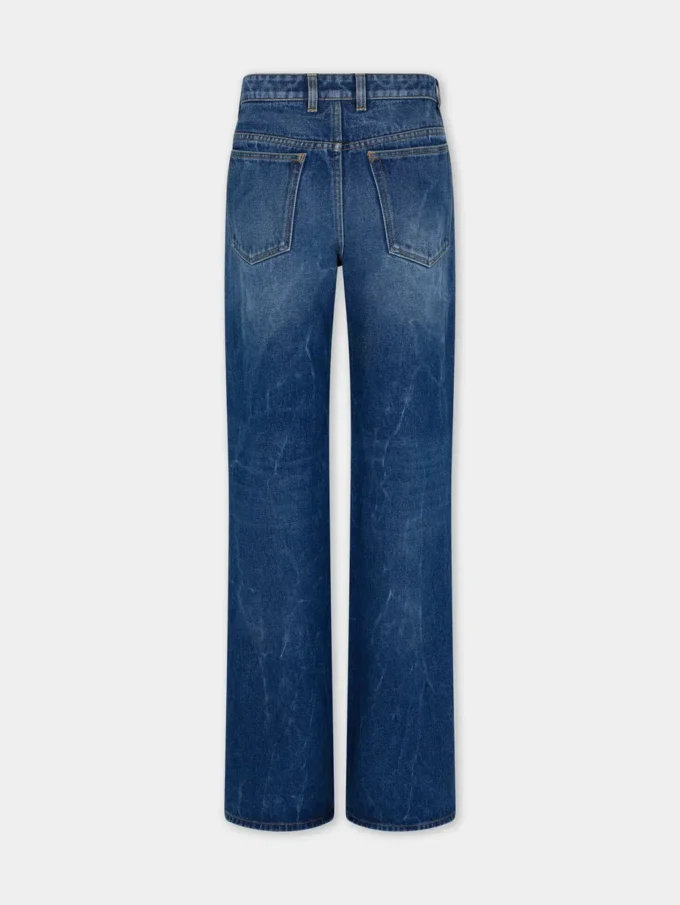 Baggy jeans i mörk tvättad denim