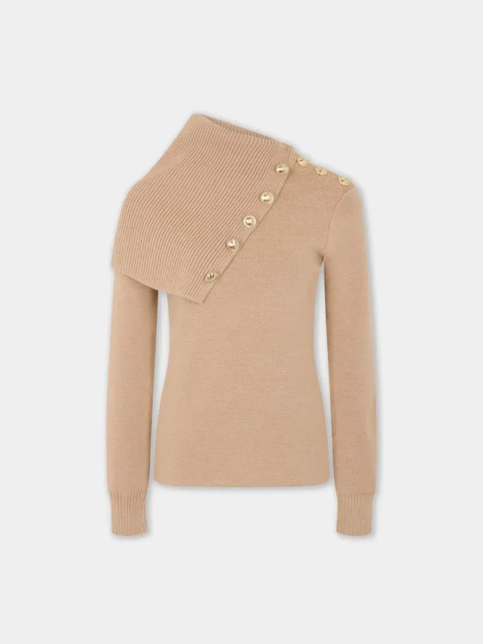 Beige tröja i ull