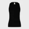 Broderad stickad topp