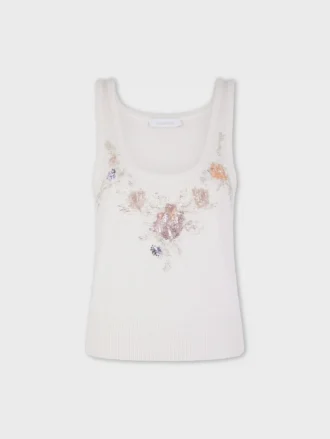 Broderad topp i ull