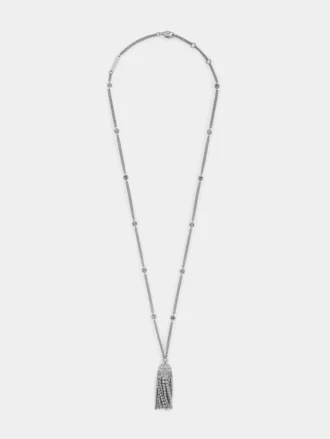 Halsband med kristalltofsar