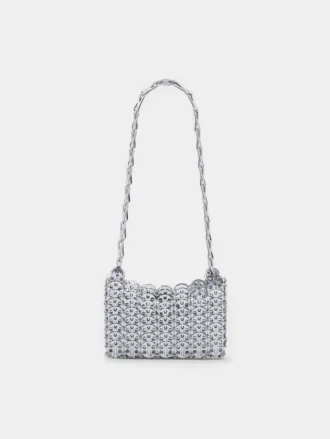 Ikonisk silverfärgad Nano 1969-väska