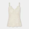 Ivory tank top i spets