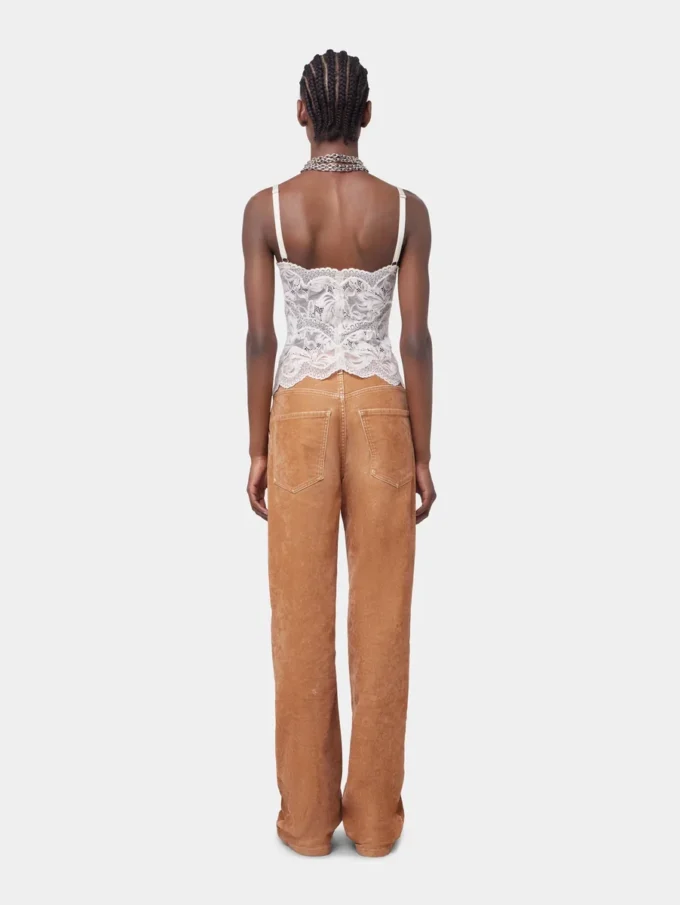 Ivory tank top i spets