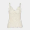 Ivory tank top i spets