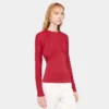 Jerseyblus med rynkade detaljer