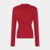 Jerseyblus med rynkade detaljer