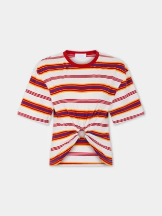 Kort t-shirt i bomull