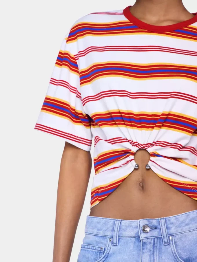 Kort t-shirt i bomull