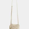 Krämfärgad paco crossbody-läderväska