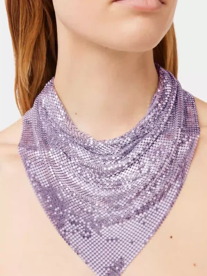 Lila kedjemail-scarf