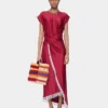 Tote bag i raffia med remmar