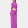 Lång klänning i jersey i fuchsia