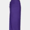 Midi-lång draperad jerseykjol