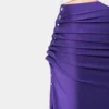 Midi-lång draperad jerseykjol