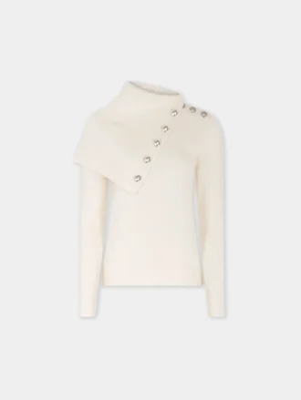 Offwhite tröja i ull