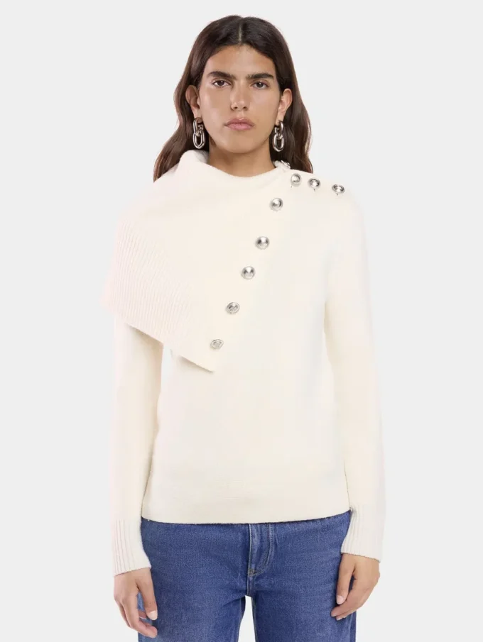 Offwhite tröja i ull