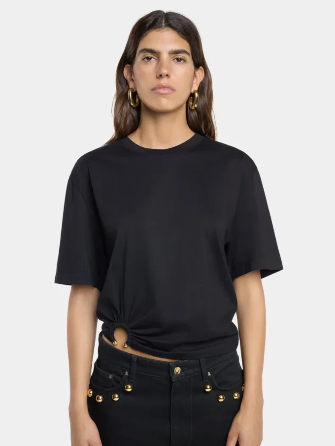 Oversize-T-shirt med piercing