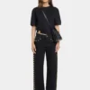 Oversize-T-shirt med piercing