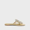 Platta sandaler med strass