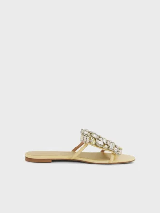 Platta sandaler med strass