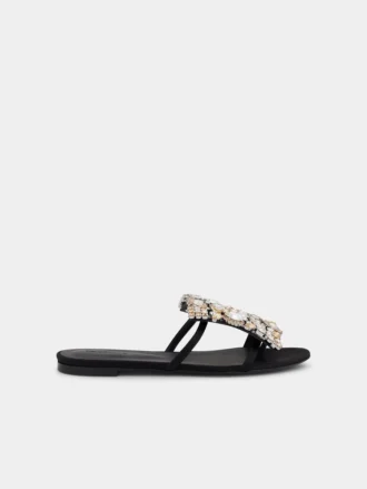 Platta sandaler med strass