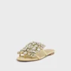 Platta sandaler med strass