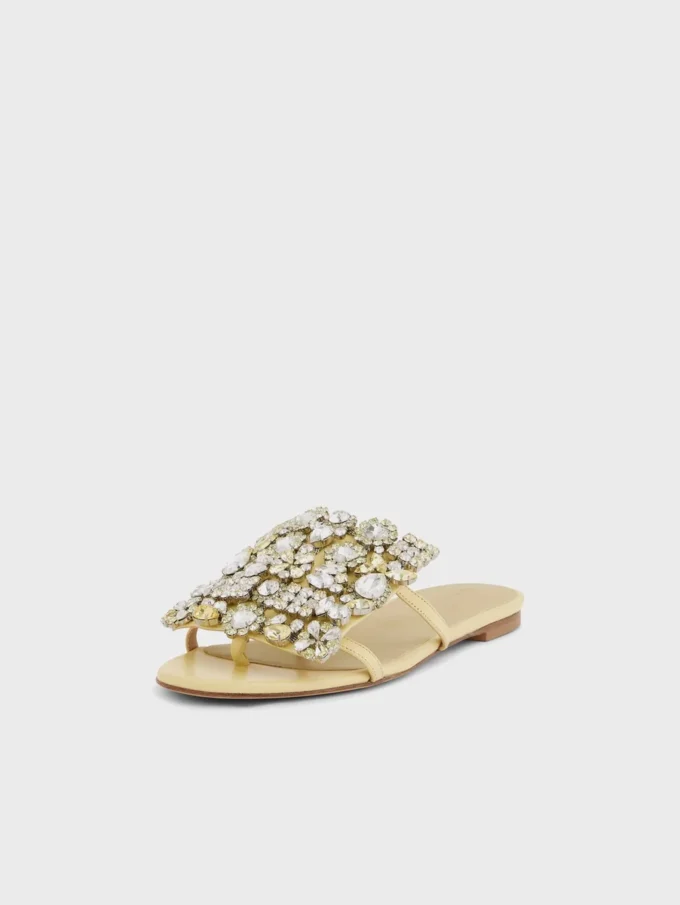 Platta sandaler med strass