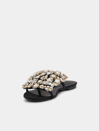 Platta sandaler med strass