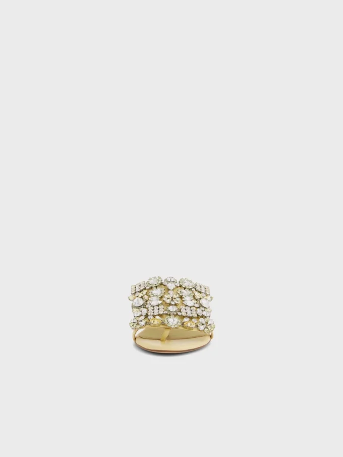 Platta sandaler med strass