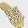 Platta sandaler med strass