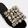Platta sandaler med strass