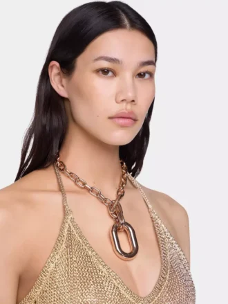 Roséguld XL Link-halsband