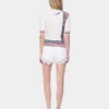 Shorts i denim med broderade detaljer