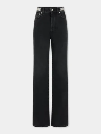 Signaturjeans i svart med 1969-skivor