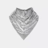 Silverfärgad kedjemail-scarf