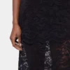Svart lång klänning i spets