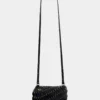 Svart Paco crossbody-läderväska