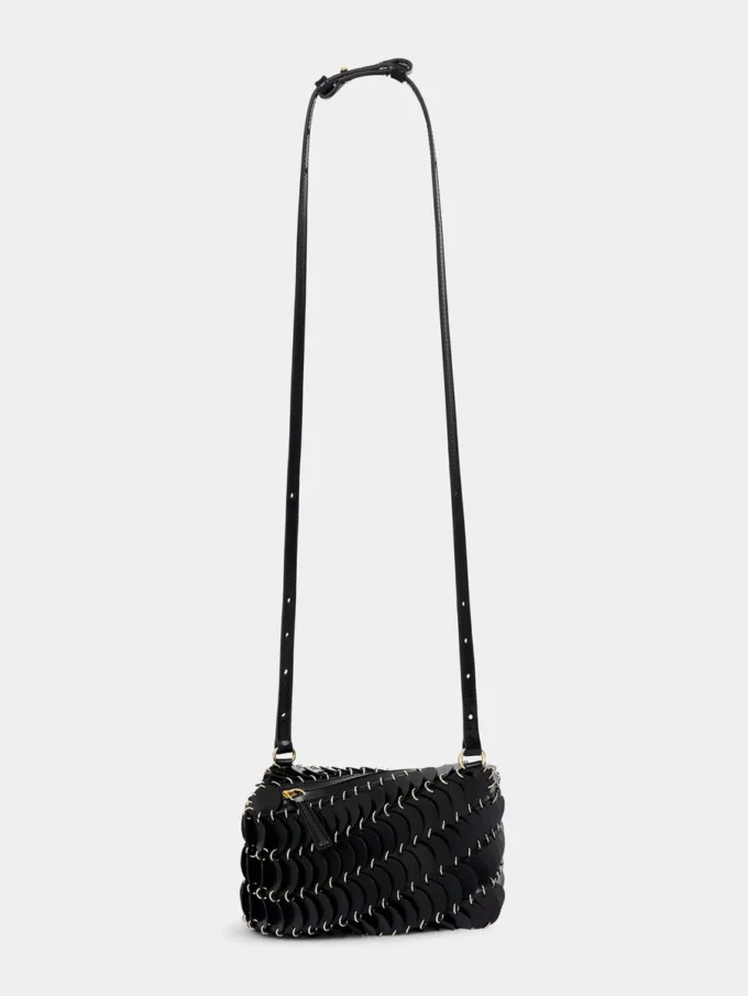 Svart Paco crossbody-läderväska