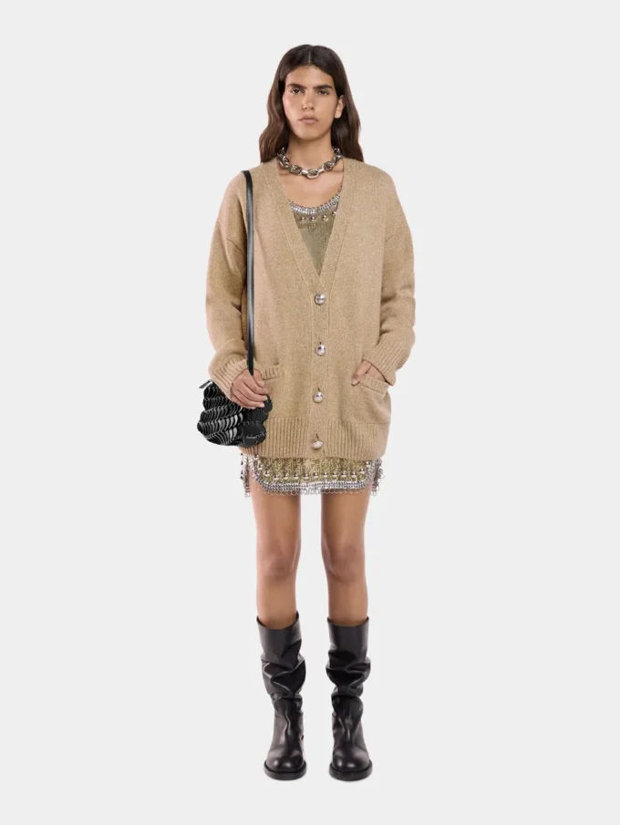 Svart Paco crossbody-läderväska