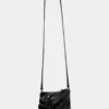 Svart Paco crossbody-läderväska