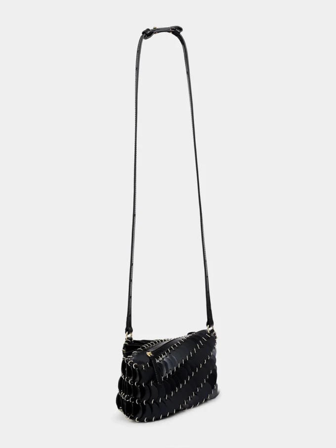 Svart Paco crossbody-läderväska