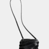 Svart Paco crossbody-läderväska
