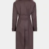 Trenchcoat med fuskpälskant