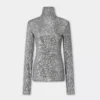 Turtleneck-top i paljetter